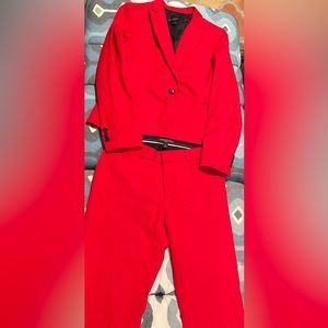 Banana Republic red full suit.